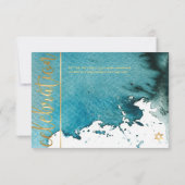 Pix Dezines Bar Mitzvah Celebration Cards ✡ Aquama RSVP Karte (Rückseite)
