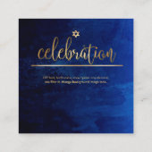 Pix Dezines Bar Mitzvah Celebration Cards ✡ Marine Begleitkarte (Rückseite)