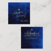 Pix Dezines Bar Mitzvah Celebration Cards ✡ Marine Begleitkarte (Vorne/Hinten)