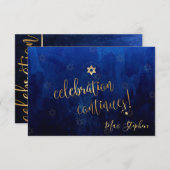 Pix Dezines Bar Mitzvah Celebration Cards ✡ Marine RSVP Karte (Vorne/Hinten)