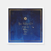 Pix Dezines Bar Mitzvah Imitate Gold|Aquarellfarbe Serviette (Vorderseite)