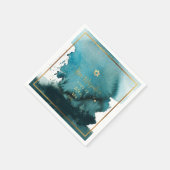 Pix Dezines Bar Mitzvah Imitate Gold|Aquarellfarbe Serviette (Ecke)