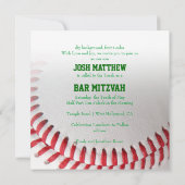 Pix Dezines ✡ Baseball Diamond/ Bar Mitzvah Einladung (Rückseite)