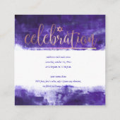 Pix Dezines Bat Mitzvah Celebration Cards ✡ Lila Begleitkarte (Rückseite)