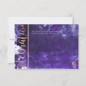Pix Dezines Bat Mitzvah Celebration Cards ✡ Lila RSVP Karte (Rückseite)