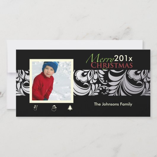 Pix Dezines Bellissimo Damask, Weihnachten (Vorderseite)