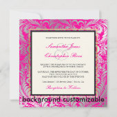 Pix Dezines Bellissimo Vintag Damask Einladung (Rückseite)