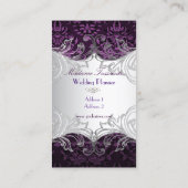 Pix Dezines bijoux Damask Imitat silber/lila Visitenkarte (Rückseite)