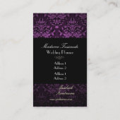 Pix Dezines bijoux Damask Imitat Silber/Pflaume Visitenkarte (Rückseite)