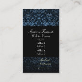 Pix Dezines bijoux Damask Imitat silber/schieferbl Visitenkarte (Rückseite)