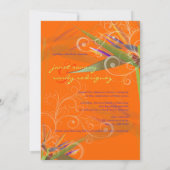 Pix Dezines Bird of Paradise+Wirbel/DIY-Farben Einladung (Rückseite)