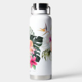 Pix Dezines Blume Tropisches Paradies Trinkflasche (Rückseite)