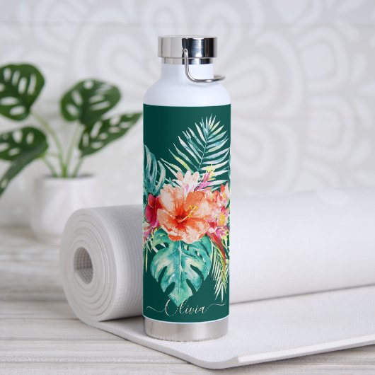 Pix Dezines Blume Tropisches Paradies Trinkflasche (Yoga)