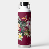 Pix Dezines Blume Tropisches Paradies Trinkflasche (Vorderseite)