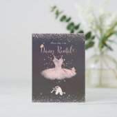 Pix Dezines Blush Tutu n Butterflies Tanz Erwägung Einladung (Stehend Vorderseite)