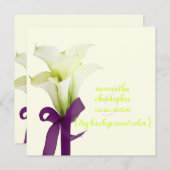 Pix Dezines Bouquet, weiße Lilien Einladung (Vorne/Hinten)