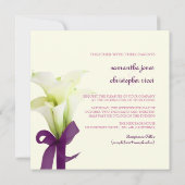 Pix Dezines Bouquet, weiße Lilien Einladung (Rückseite)