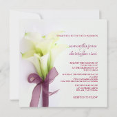 Pix Dezines Bouquet, weiße Lilien Einladung (Rückseite)