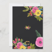 Pix Dezines Brautparty Frühlingsflora Einladung (Rückseite)