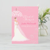 Pix Dezines Brautparty/Spitzenschirm Einladung (Stehend Vorderseite)