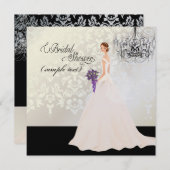 Pix Dezines Bride 2 B+lila calla Einladung (Vorne/Hinten)