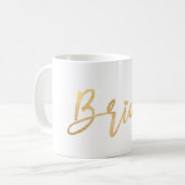 Pix Dezines Bride/Imitats Gold/Modernes Script Kaffeetasse (Vorderseite Links)