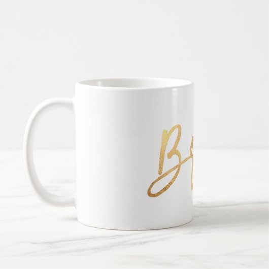Pix Dezines Bride/Imitats Gold/Modernes Script Kaffeetasse (Links)