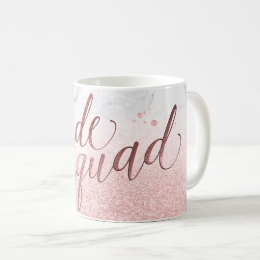 Pix Dezines Bride Squad/Imitats Rose Goldenes Skri Kaffeetasse (VorderseiteRechts)