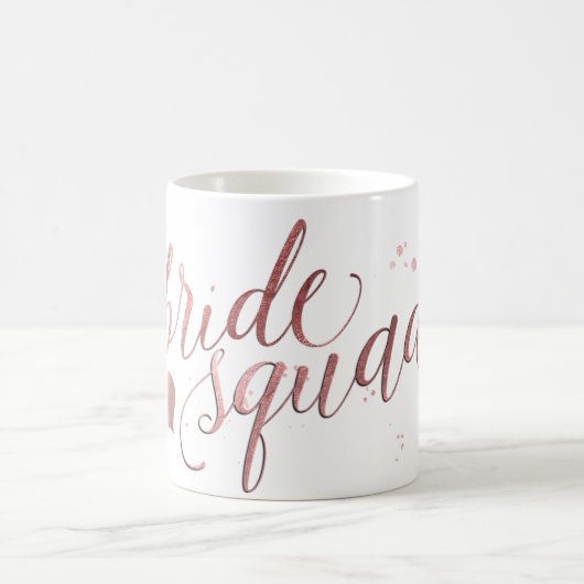 Pix Dezines Bride Squad/Imitats Rose Goldenes Skri Kaffeetasse (Mittel)