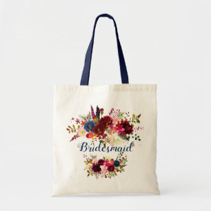 Pix Dezines Bridesmaid/Blume des Burgund der Marin Tragetasche