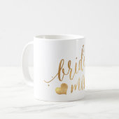 Pix Dezines Bridesmaid/Imitats Gold/Modernes Scrip Kaffeetasse (Vorderseite Links)