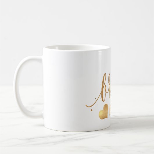 Pix Dezines Bridesmaid/Imitats Gold/Modernes Scrip Kaffeetasse (Links)