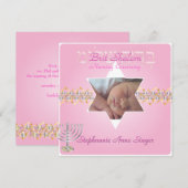 Pix Dezines brit shalom/Foto frame+stars Einladung (Vorne/Hinten)