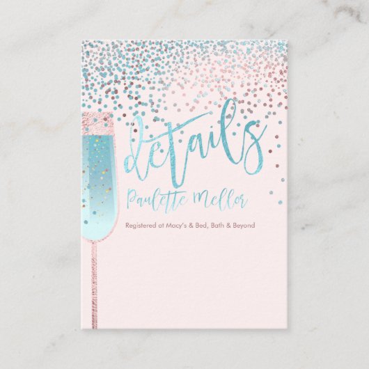 Pix Dezines Bruch & Blue Bubbly/Details Card Begleitkarte (Vorderseite)