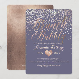 Pix Dezines Brunch & Bubbly getanzt in Rose Gold Einladung