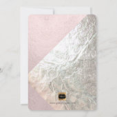 Pix Dezines Brunch Bubbly/Pink Champagne Confetti Einladung (Rückseite)