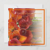 Pix Dezines BURNT ORANGE CALLA LILY BOUQUET Einladung (Rückseite)