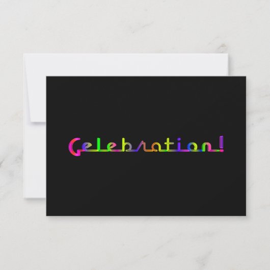 Pix Dezines Celebration/Neon Lights/Mitzvah Einladung (Vorderseite)