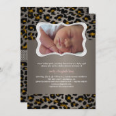 Pix Dezines cheetah/Geburtsankündigung/Dusche Einladung (Vorne/Hinten)