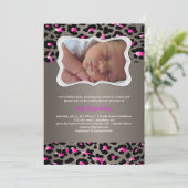 Pix Dezines cheetah/Geburtsankündigung/Dusche Einladung (Stehend Vorderseite)
