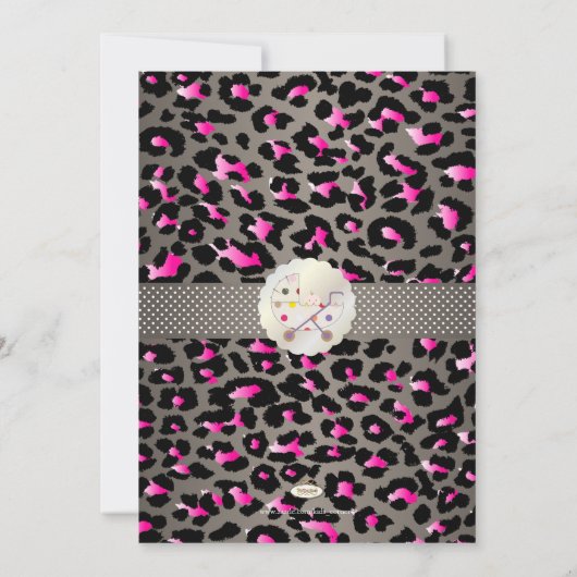Pix Dezines cheetah/Geburtsankündigung/Dusche Einladung (Rückseite)