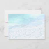 Pix Dezines Crystal Blue Shoreline, Sand in Sea UA Einladung (Rückseite)