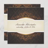 Pix Dezines Cubana Damask Einladung (Vorne/Hinten)