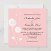 Pix Dezines Dandelion, dunkle Hintergrundfarben Einladung (Vorderseite)