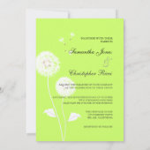 Pix Dezines Dandelion, dunkle Hintergrundfarben Einladung (Rückseite)