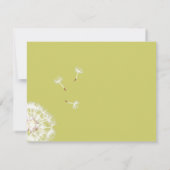 Pix Dezines Dandelion, dunkle Hintergrundfarben Einladung (Rückseite)