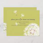Pix Dezines Dandelion, dunkle Hintergrundfarben Einladung (Vorne/Hinten)