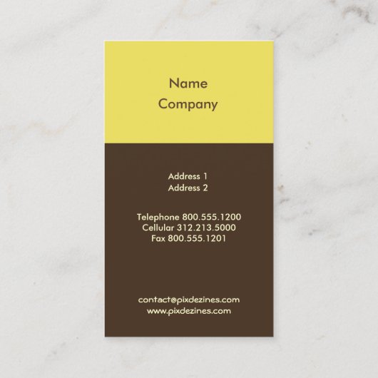 Pix Dezines dandelions Zitronenzest gelb Visitenkarte (Rückseite)