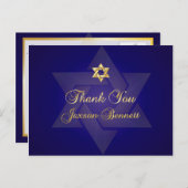 Pix Dezines danke/Classic Mitzvah Postkarte (Vorne/Hinten)