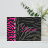 Pix Dezines danke Ihnen rosa Zebra, Bat Mitzvah (Stehend Vorderseite)